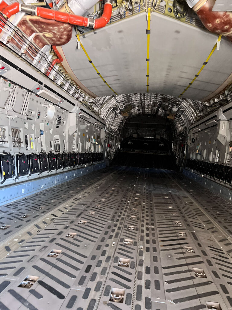 Stepping into the C-5M cargo