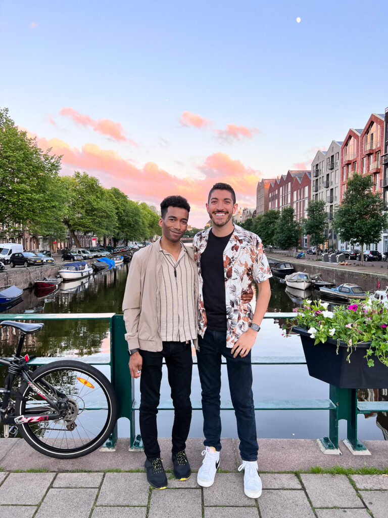 Rocky and Andy at Amsterdam's canals